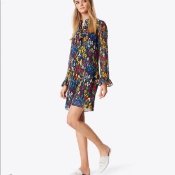Tory Burch Dresses & Skirts - Tory Burch ‘Livia’ floral dot ruffle shirt dress